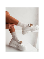 Skarpetki damskie bawełniane z lureksowym ściągaczem 0200.060