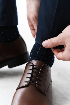 Skarpety garniturowe granatowe