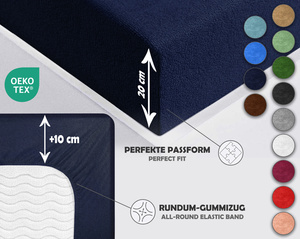 Białe elastyczne prześcieradło z gumką frotte 100% bawełna Sesto Senso – komfortowy sen