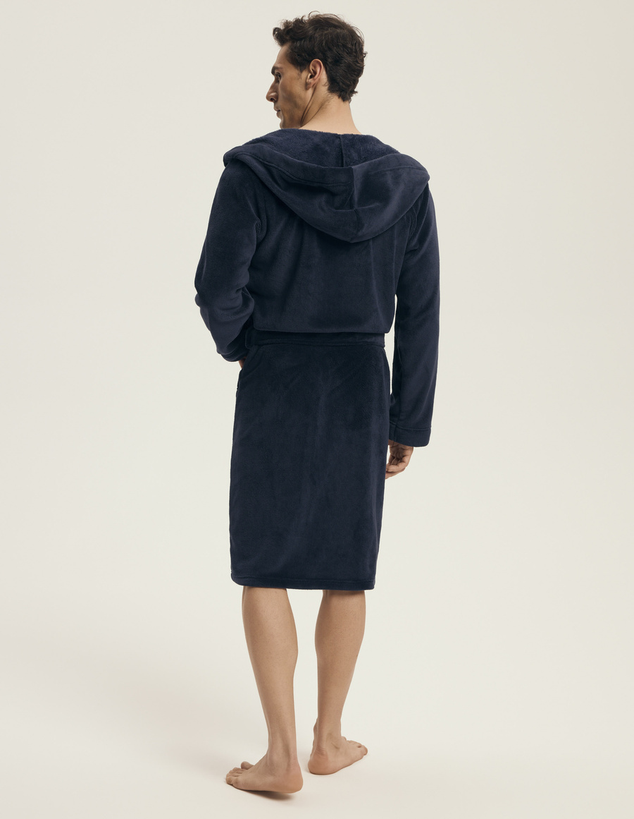 Szlafrok męski 43374 dark blue