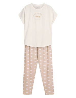 Piżama damska Nubes 42646 ecru