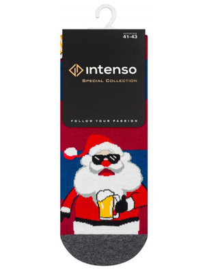 Skarpetki Świąteczne męskie kolorowe bawełniane ART. 1887 Intenso