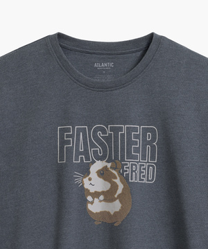 Szara komfortowe piżamy męskie 65% poliester NMP-376 Atlantic – wygoda i styl na noc.