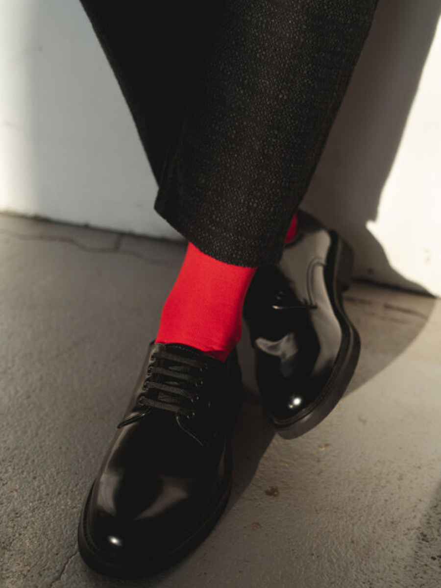 Męskie Skarpety Bawełniane Garniturowe Gładkie