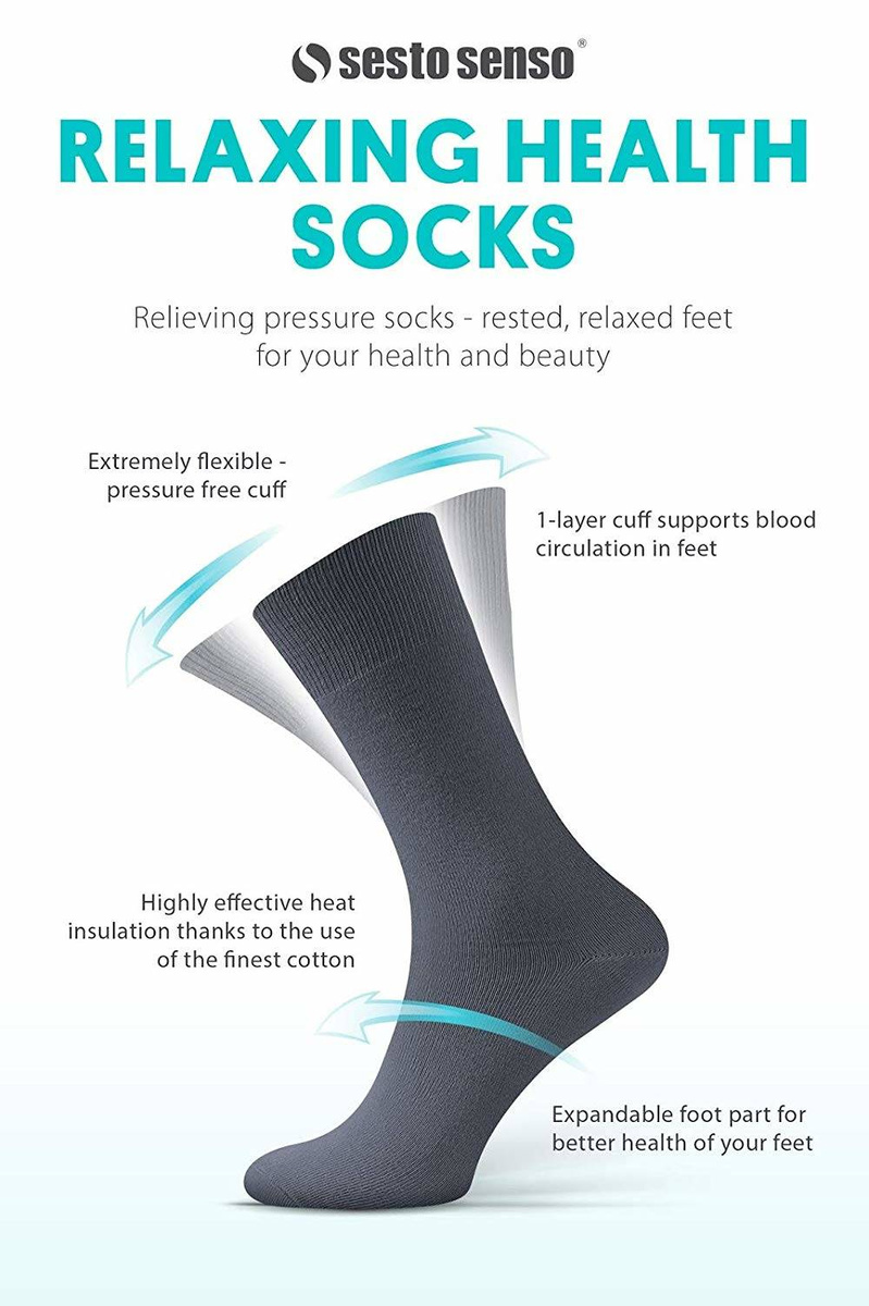 6x Skarpety zdrowotne BEZUCISKOWE garniturowe Sesto Senso