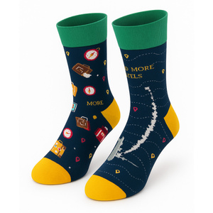 	Kolorowe Skarpetki Damskie/Męskie Podróże Jeans More Fashion