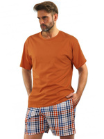 Piżama Męska Krótki Rękaw Krótkie Spodenki