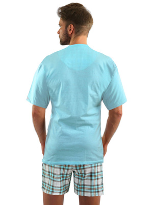 Piżama Męska Krótki Rękaw Krótkie Spodenki