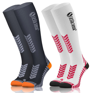 2x Sportowe KOMPRESYJNE długie skarpety do biegania