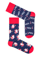 Czerwone bawełniane skarpety męskie 75% świąteczne 1290 Milena – codzienna wygoda