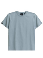 Niebieski T-shirt męski z efektem brzoskwini 100% bawełna Atlantic – maksymalna wygoda.