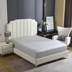 Prześcieradło Satynowe z Gumką Jasno Szare