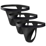 Czarne wygodne stringi męskie 3-pak 95% bawełna Tiger Sesto Senso – elegancja na co dzień