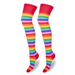Zakolanówki Damskie Bawełniane w Kolorowe Paski