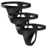 3x Stringi Męskie bawełniane z odkrytą gumą Tiger