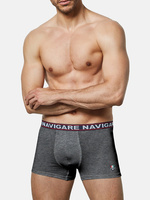 Bokserki Męskie z Zewnętrzną Gumą Dopasowane Art. 322 Szare Navigare