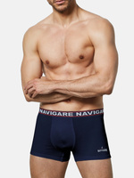 Bokserki Męskie z Zewnętrzną Gumą Dopasowane Art. 322 Granatowe Navigare