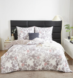 Kwiatowa, Niegniotąca Pościel Satynowa 100% bawełna satynowa S085 Spod Igły i Nitki – komfort snu