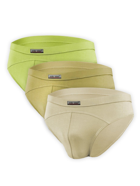 Gładkie slipy męskie 3-pak 95% mikromodal SM03 Sesto Senso – komfort i elegancja