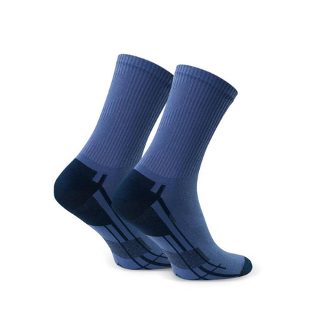 Niebieskie Męskie Skarpety Bawełniane Sportowe