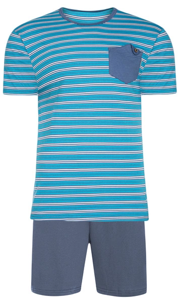 Bawełniana piżama męska z kieszonką Sesto Senso 05 K67ZC