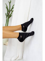 Fioletowe bawełniane skarpety damskie 75% bawełna Milena – komfort na co dzień