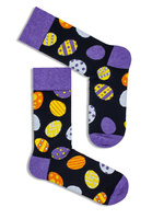 Skarpetki męskie Kolorowe jajka wielkanocne 0125.044, Kolor Czarny, Rozmiar 43-46