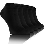 Czarne antybakteryjne stopki damskie/męskie 76% bambus Sesto Senso – komfort noszenia