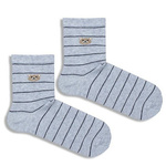 Skarpetki dziecięce Mały Miś z paskami