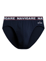 Slipy Męskie z Zewnętrzną Gumą Dopasowane Art. 324 Granatowe Navigare