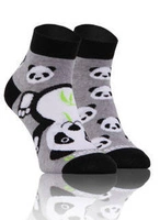 Panda kolorowe krótkie skarpety unisex 90% bawełna Finest Sesto Senso – komfort na co dzień