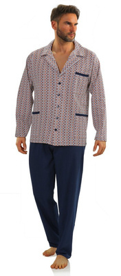 Bawełniana rozpinana piżama męska Sesto Senso 2385-15