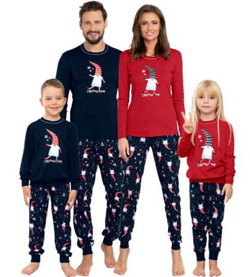 ZESTAW piżam świątecznych dla rodziny Skrzat Italian Fashion
